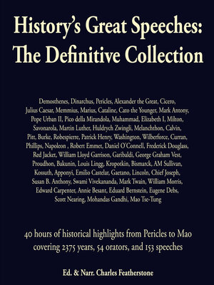 cover image of History's Great Speeches